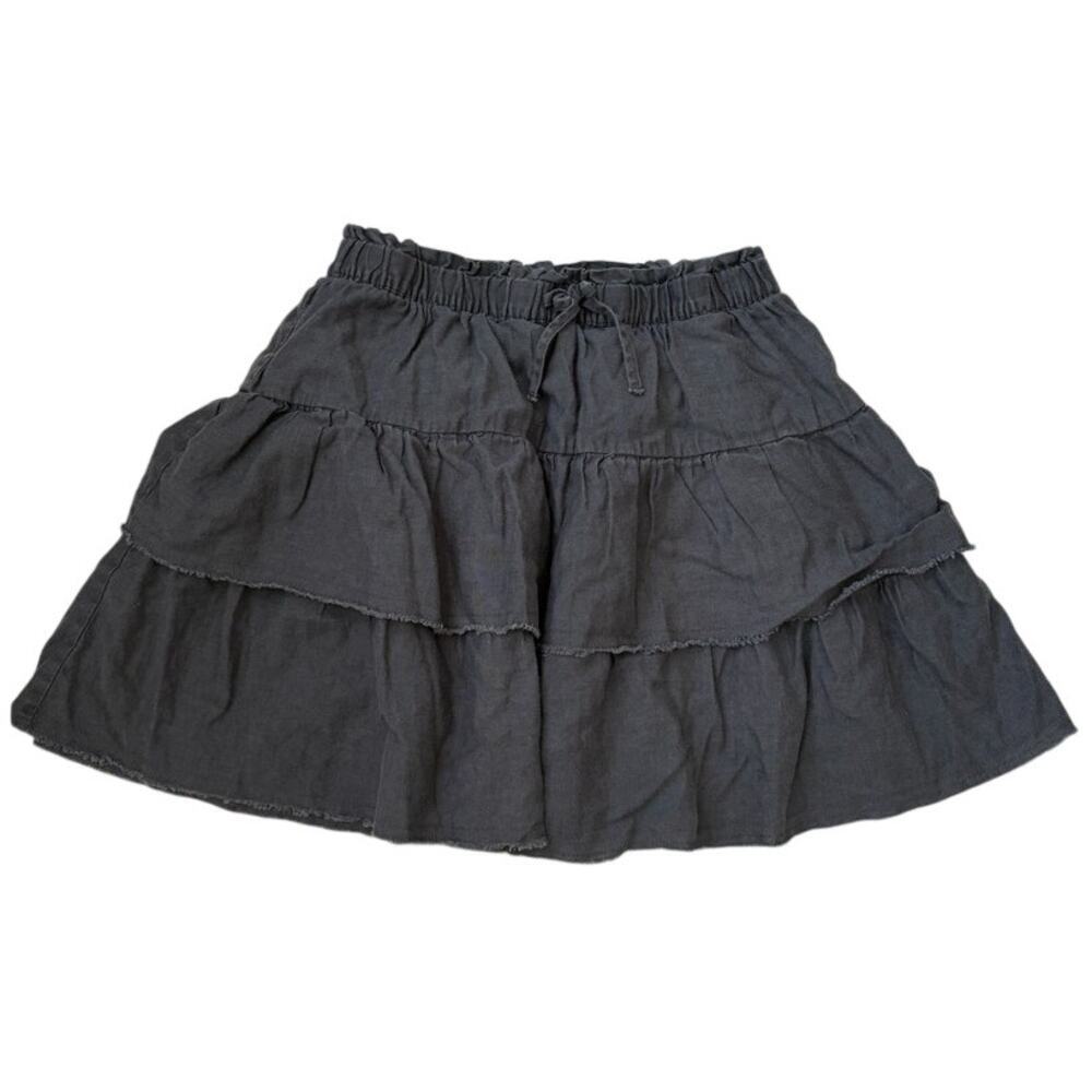 Zara Girls Tiered Ruffle Linen Skirt Size 13-14